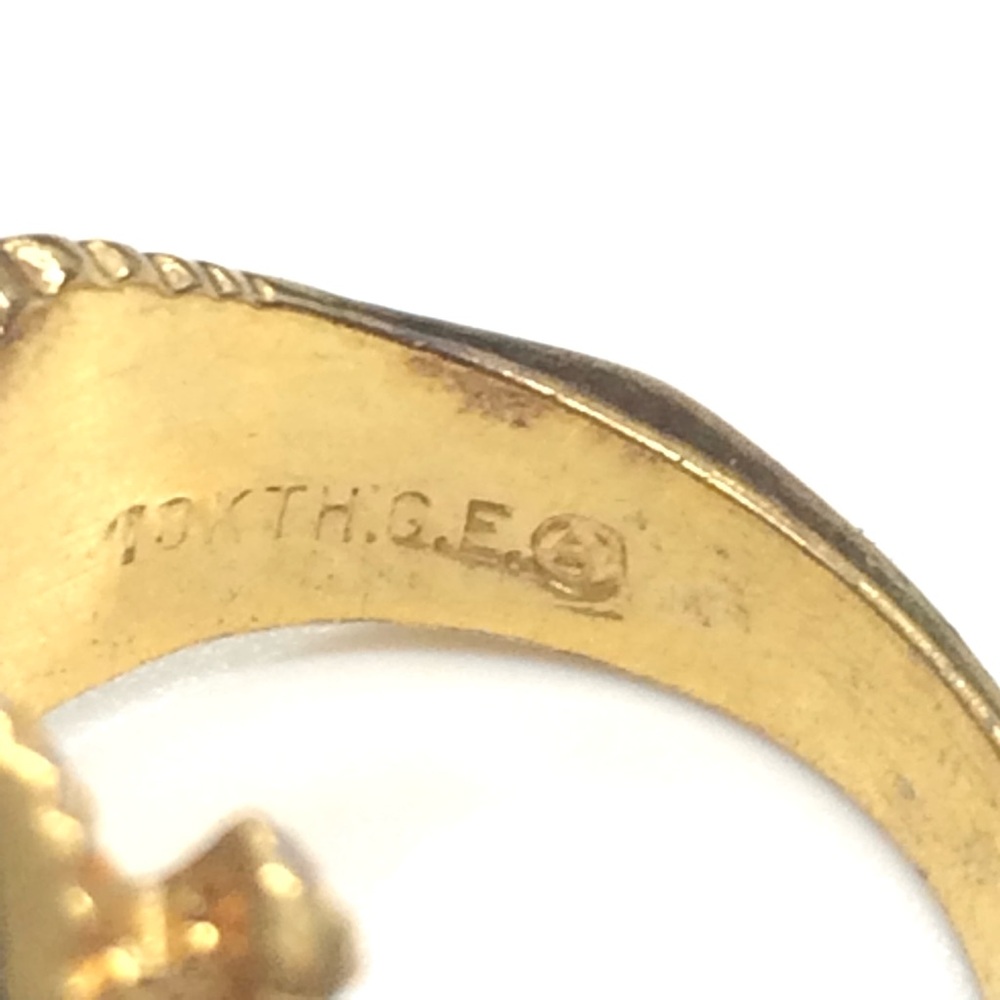 VINTAGE MCM GOLD TONE FLOWER COCKTAIL RING MODERNIST STATEMENT ABSTRACT FLORAL - Picture 14 of 16